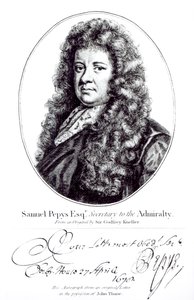 Samuel Pepys (1633-1703) da Godfrey Kneller